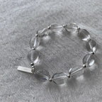 透明石英和純銀手鍊