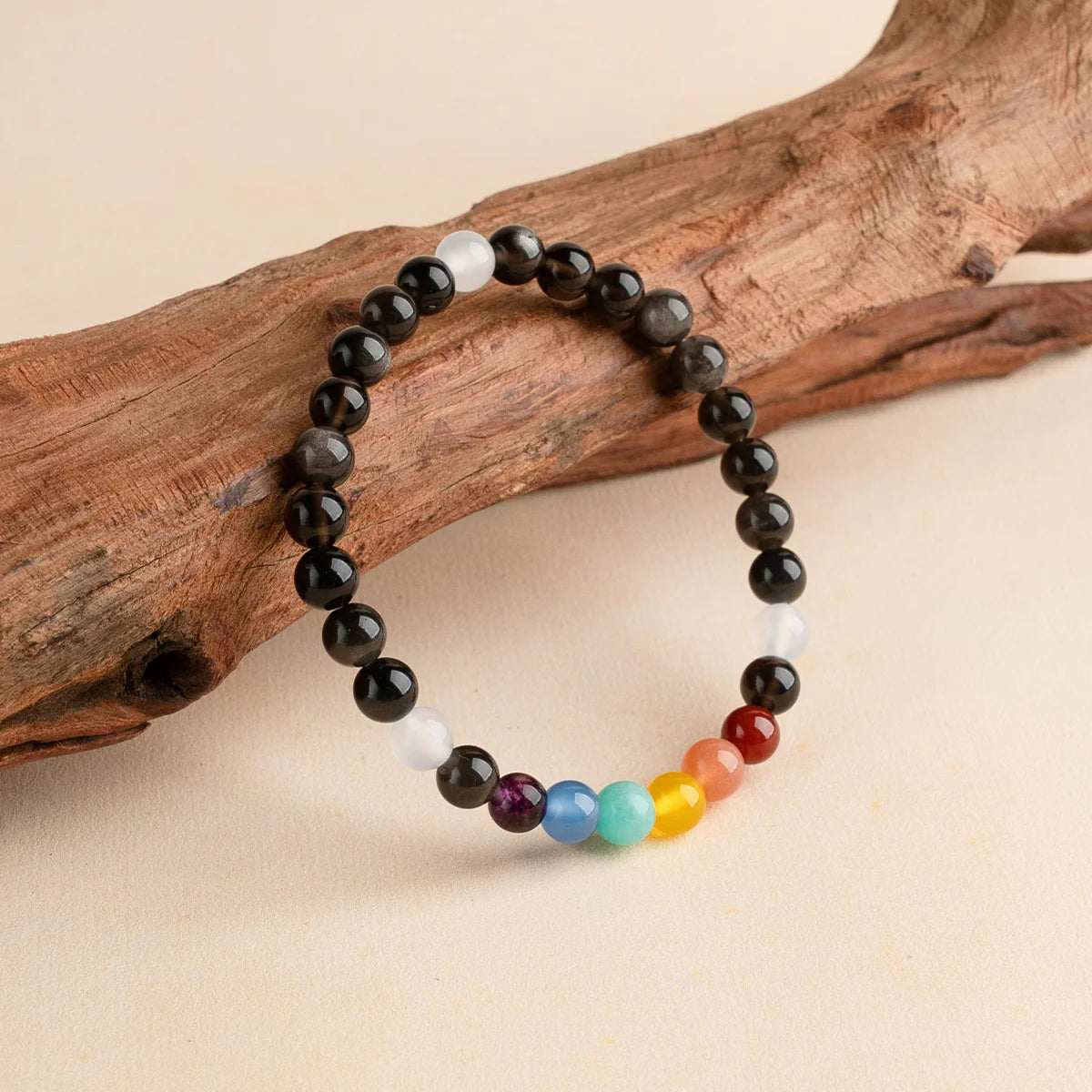 脈輪平衡與保護能量水晶手鍊