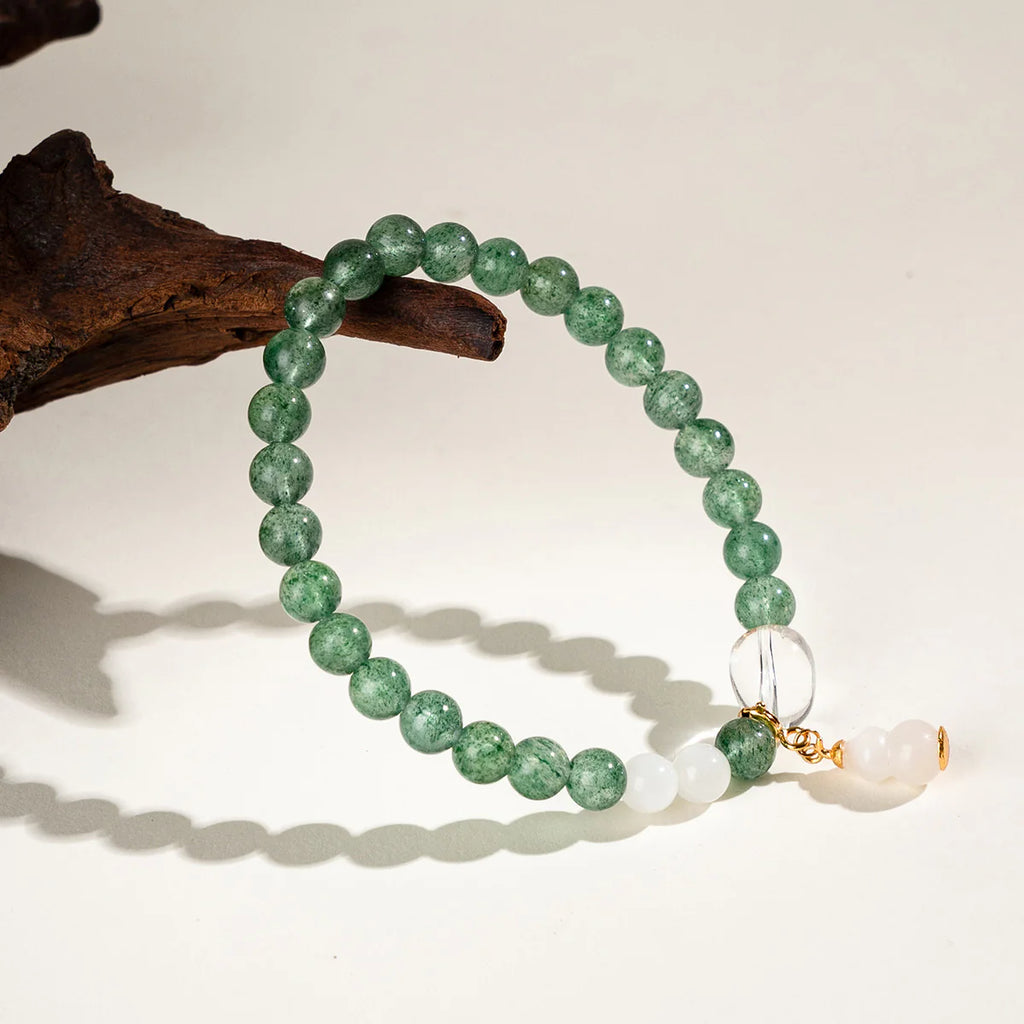 綠色草莓水晶玉葫蘆手鍊
