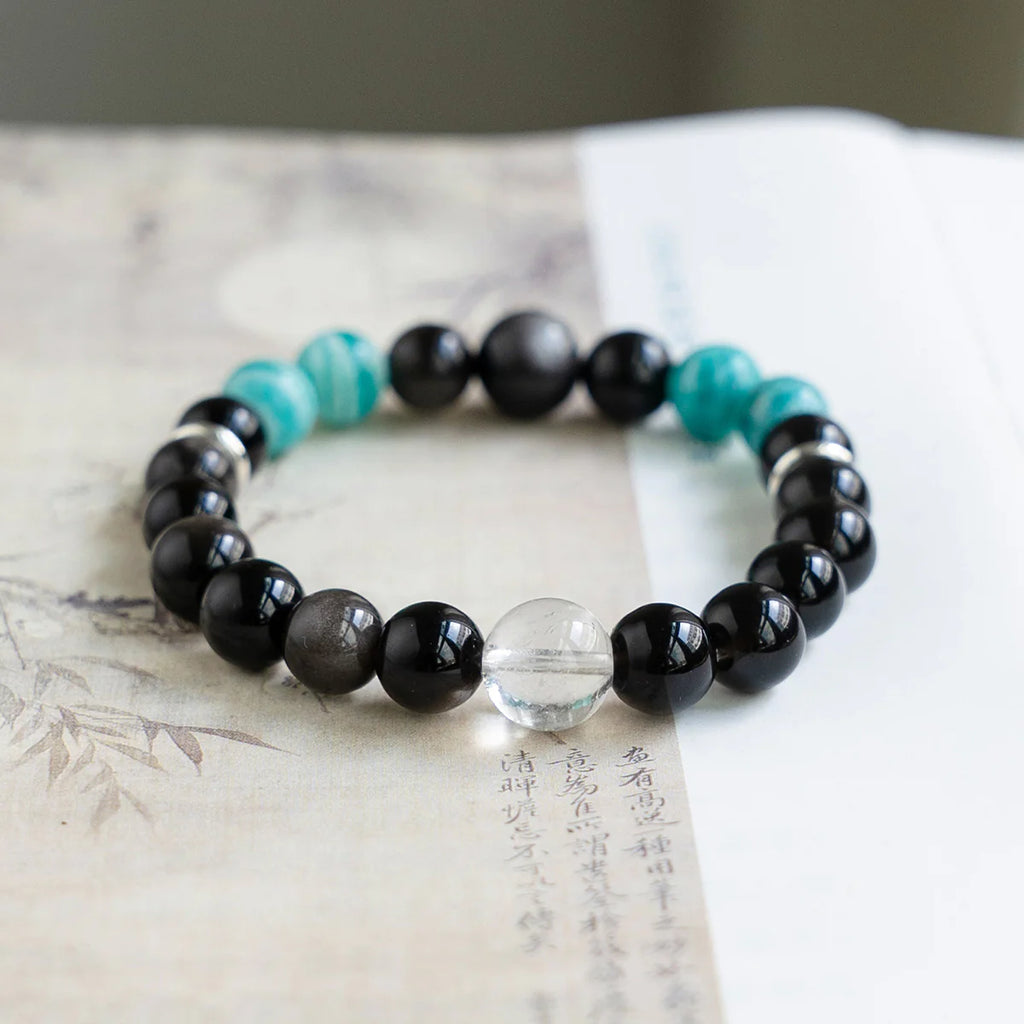 平衡與清晰黑曜石手鍊