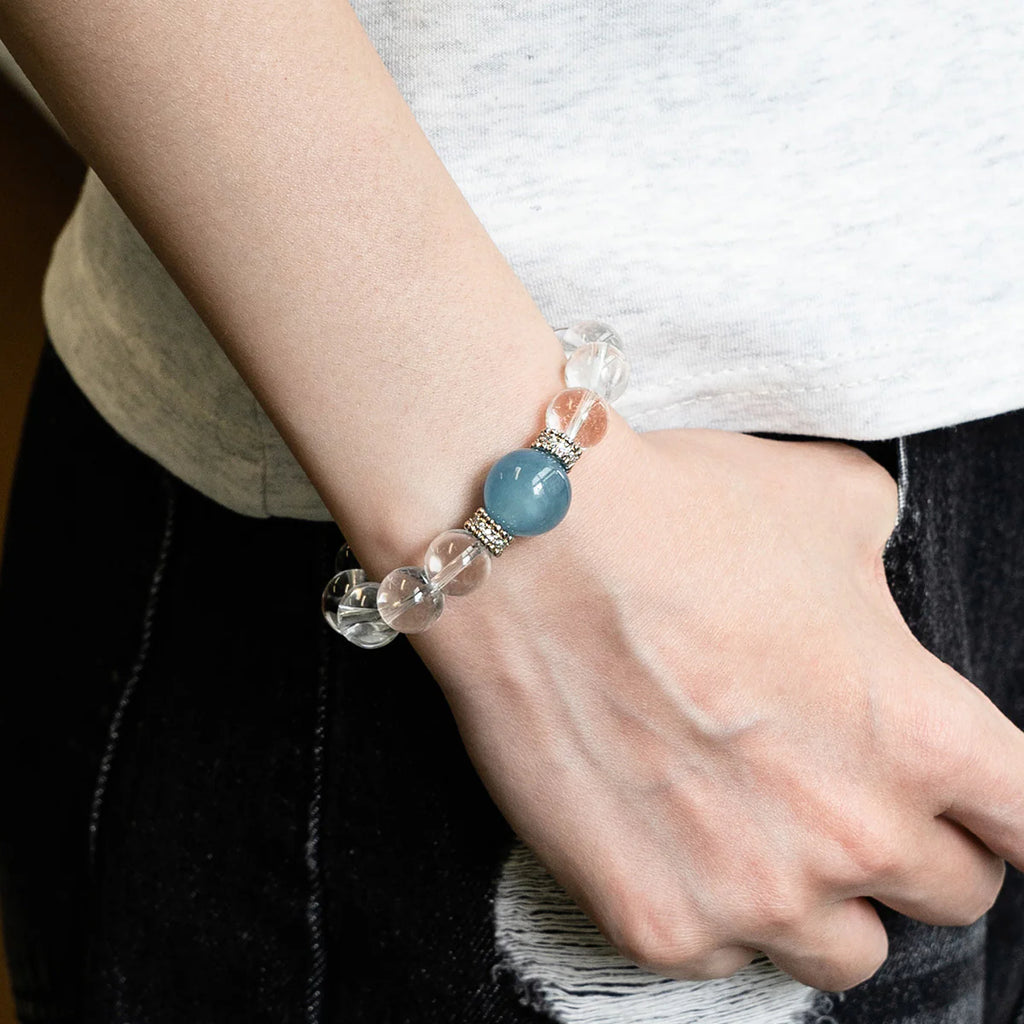 海藍寶透明石英手鍊