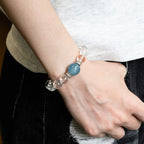 海藍寶透明石英手鍊