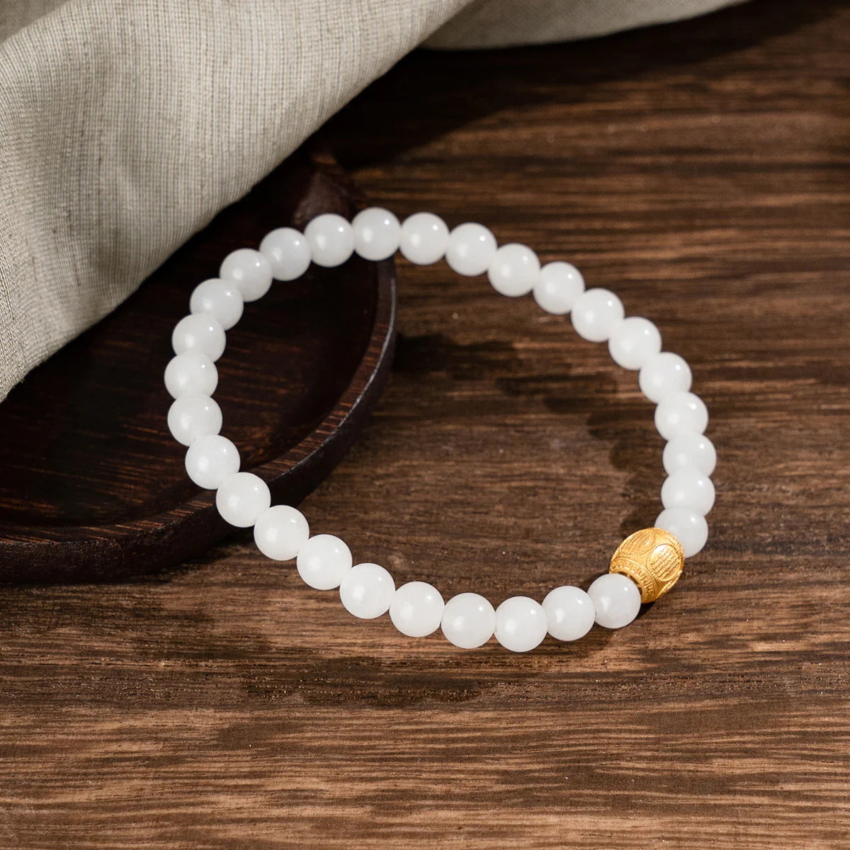 白色玉咒珠手鍊