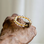 金紅石石英沉香木戒指