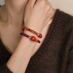 瑪瑙貔貅守護氣水晶手鍊