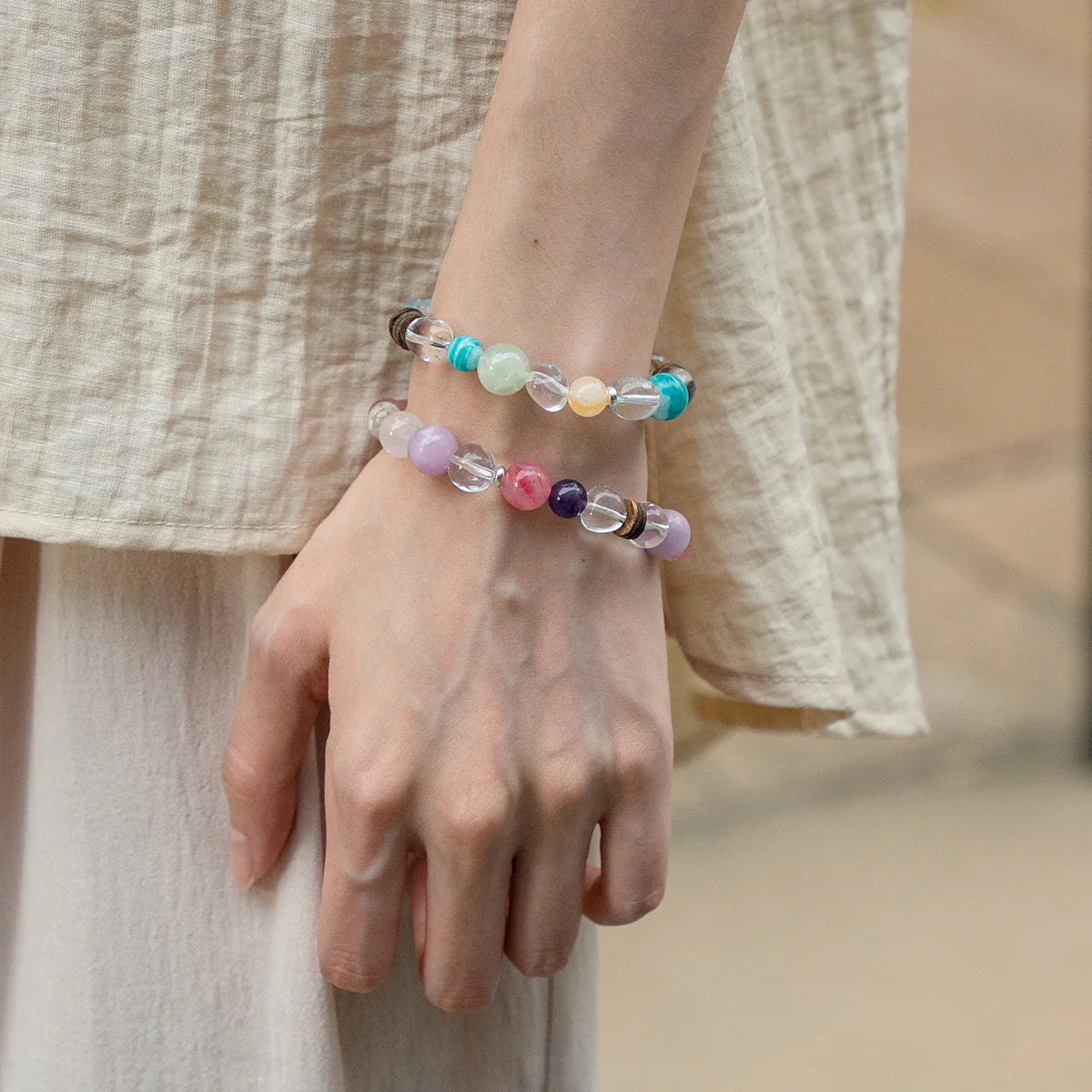 彩虹和諧水晶手鍊