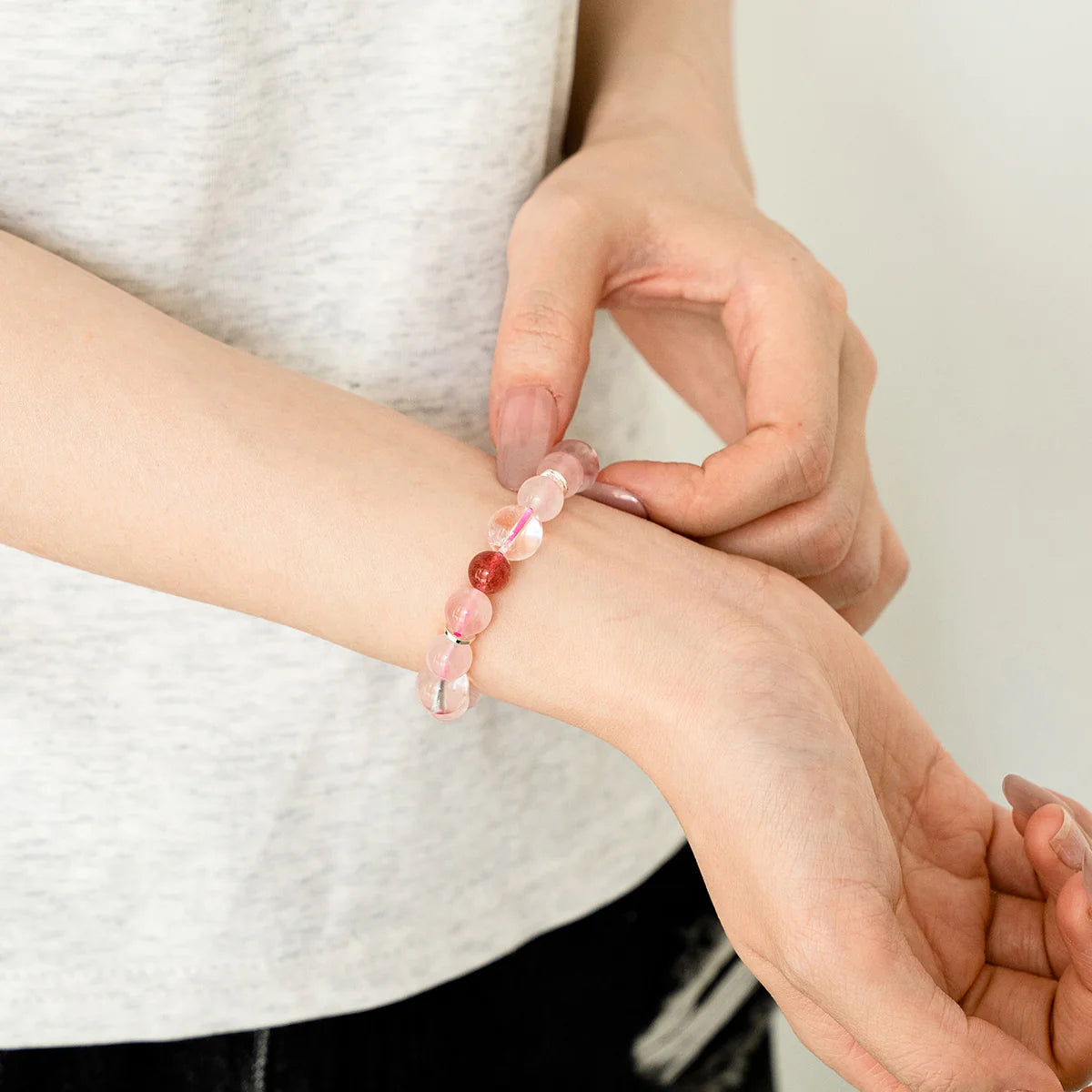 愛之花水晶手鍊
