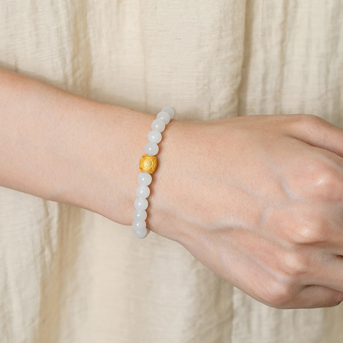 白色玉咒珠手鍊