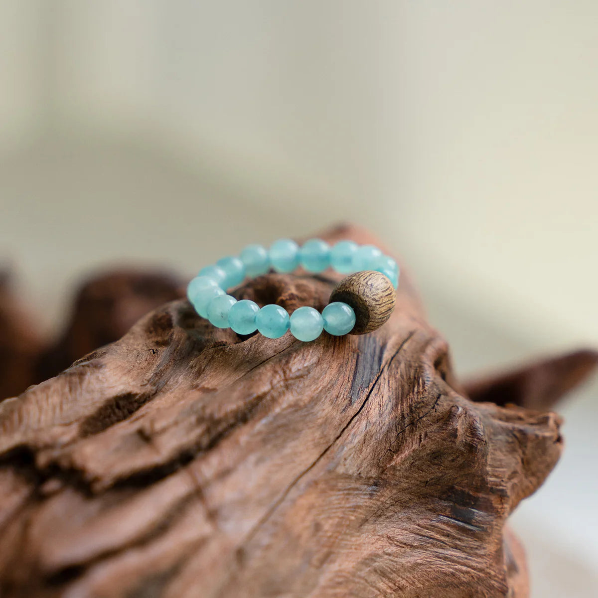 亞馬遜石和沈香木戒指