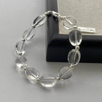 透明石英和純銀手鍊