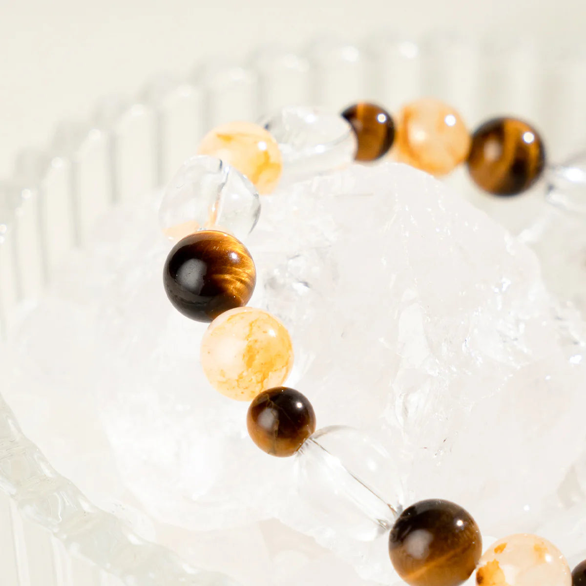 金色透明水晶手鍊