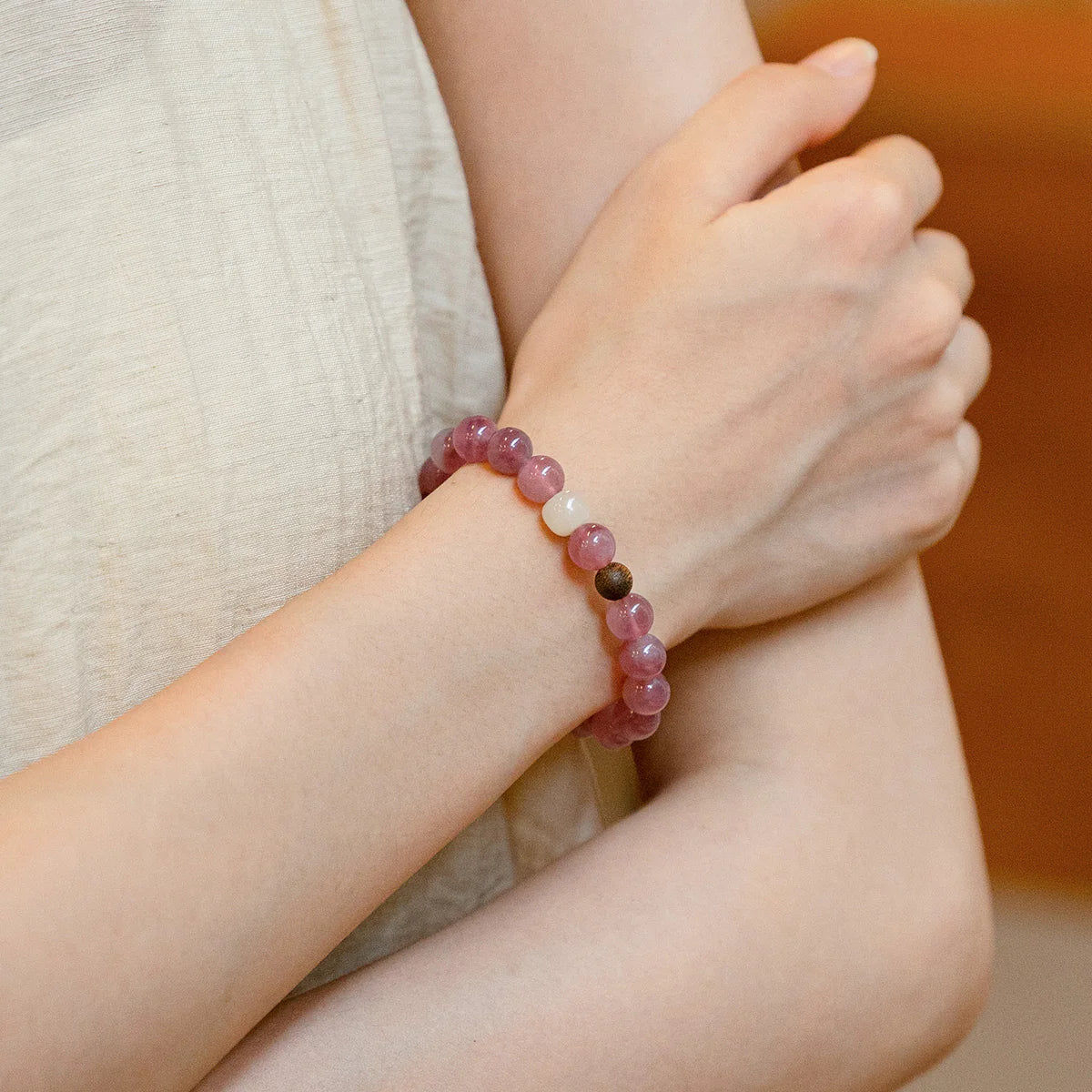 和諧玫瑰石英手鍊