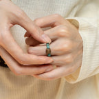 亞馬遜石和沈香木戒指