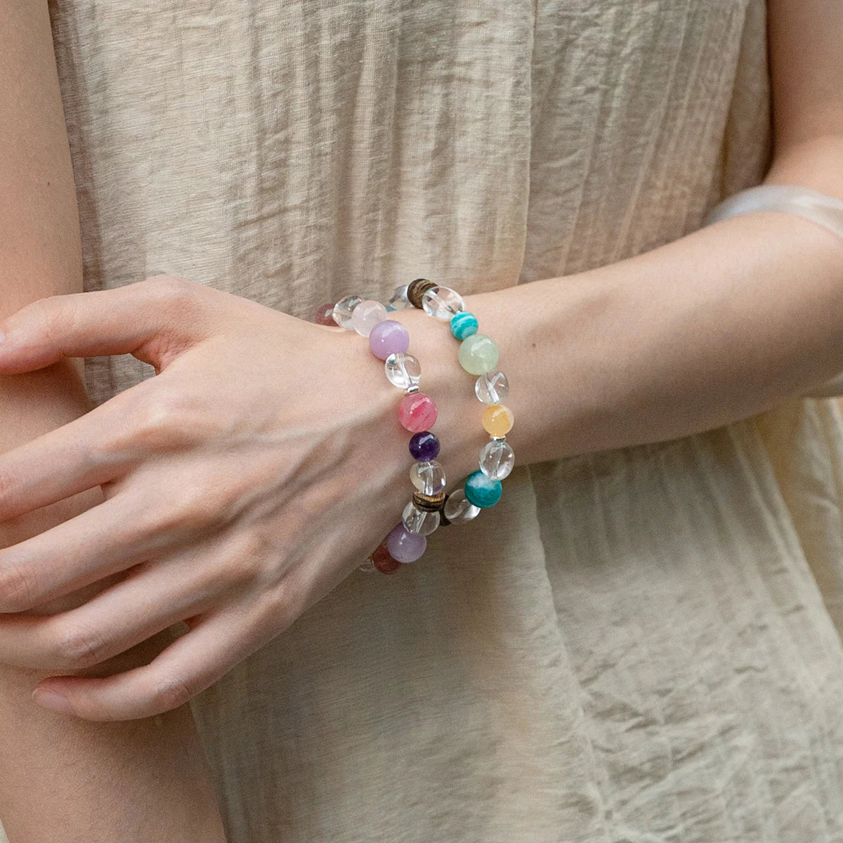 彩虹和諧水晶手鍊