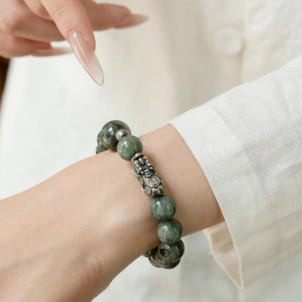 和田綠玉貔貅手鐲