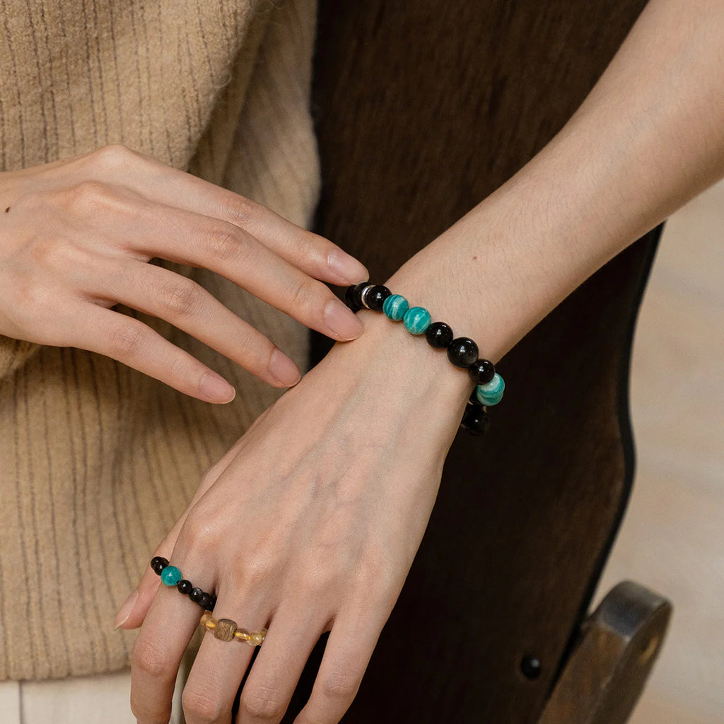 平衡與清晰黑曜石手鍊