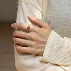 金紅石石英沉香木戒指