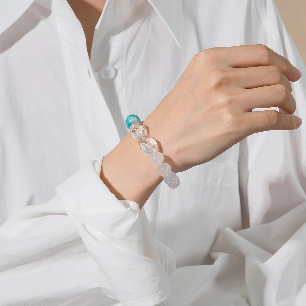 天體清晰水晶手鍊