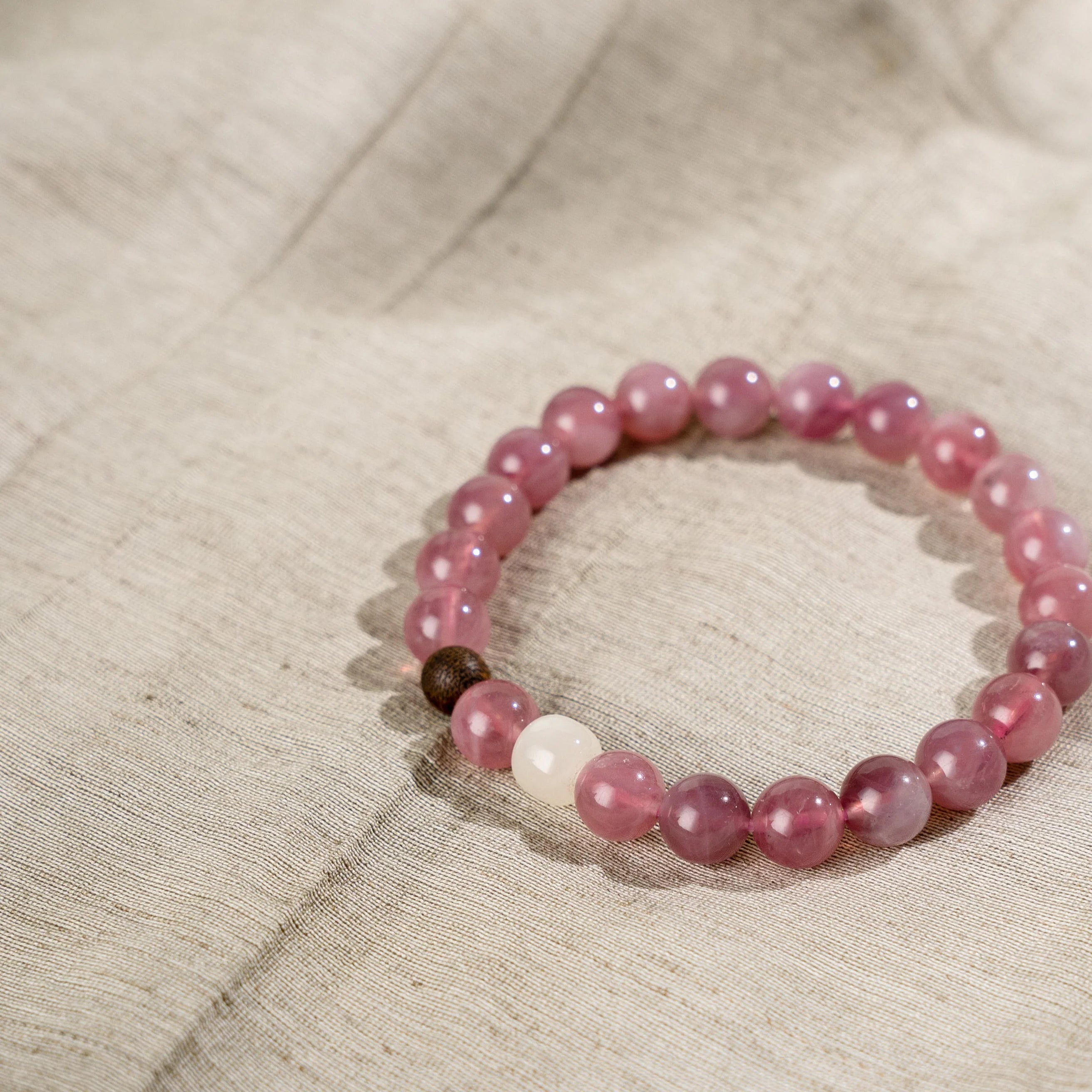 和諧玫瑰石英手鍊