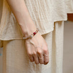 月光石與透明石英和諧手鍊