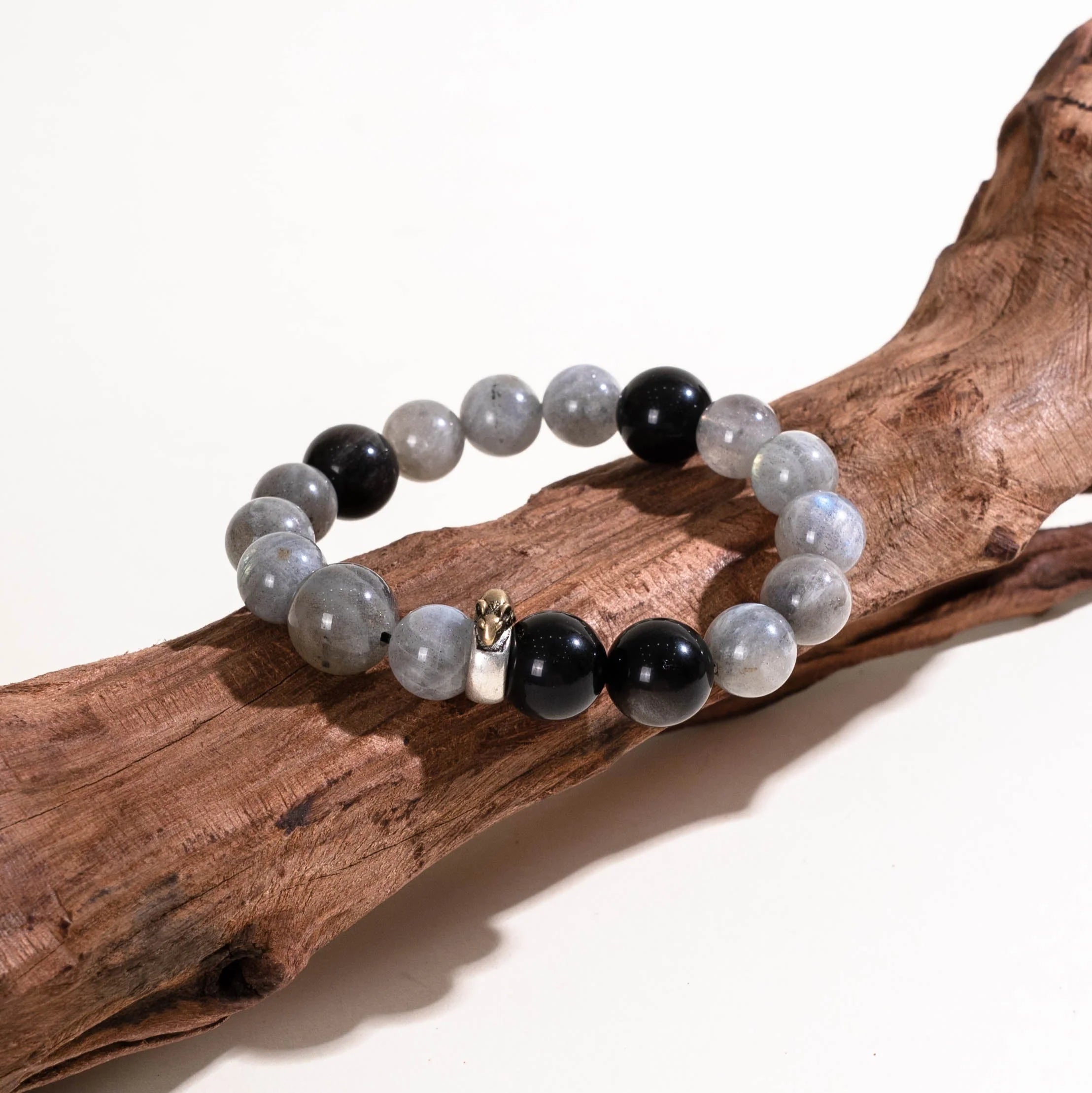 鼠年生肖守護手鍊 – 海藍寶石與黑曜石水之守護者
