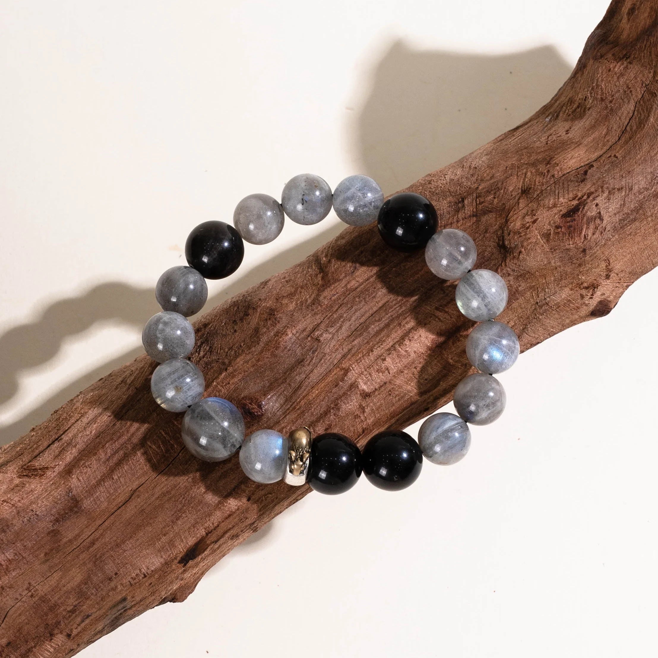 鼠年生肖守護手鍊 – 海藍寶石與黑曜石水之守護者