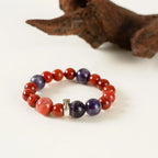 馬生肖能量手鍊 – 紅玉髓和紫水晶