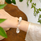 生肖雞命理手鍊 – 石英和白紋石