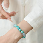 亞馬遜石藍玉髓水晶手鍊