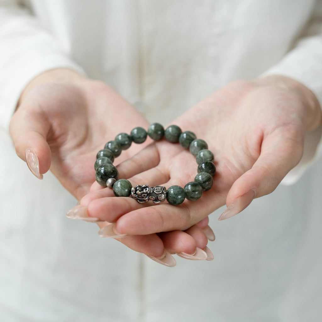 和田綠玉貔貅手鐲