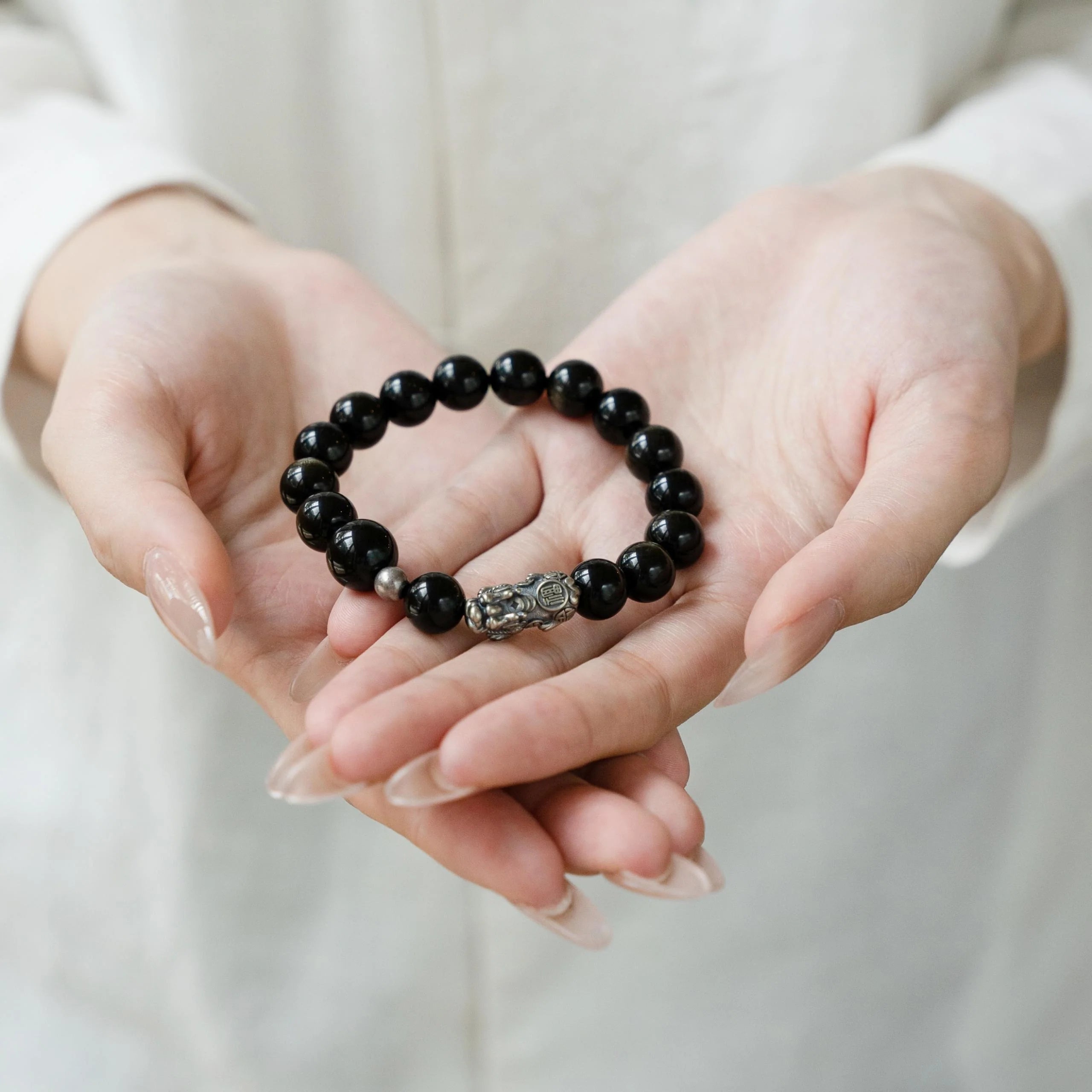 黑曜石貔貅手鏈