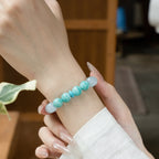 亞馬遜石藍玉髓水晶手鍊