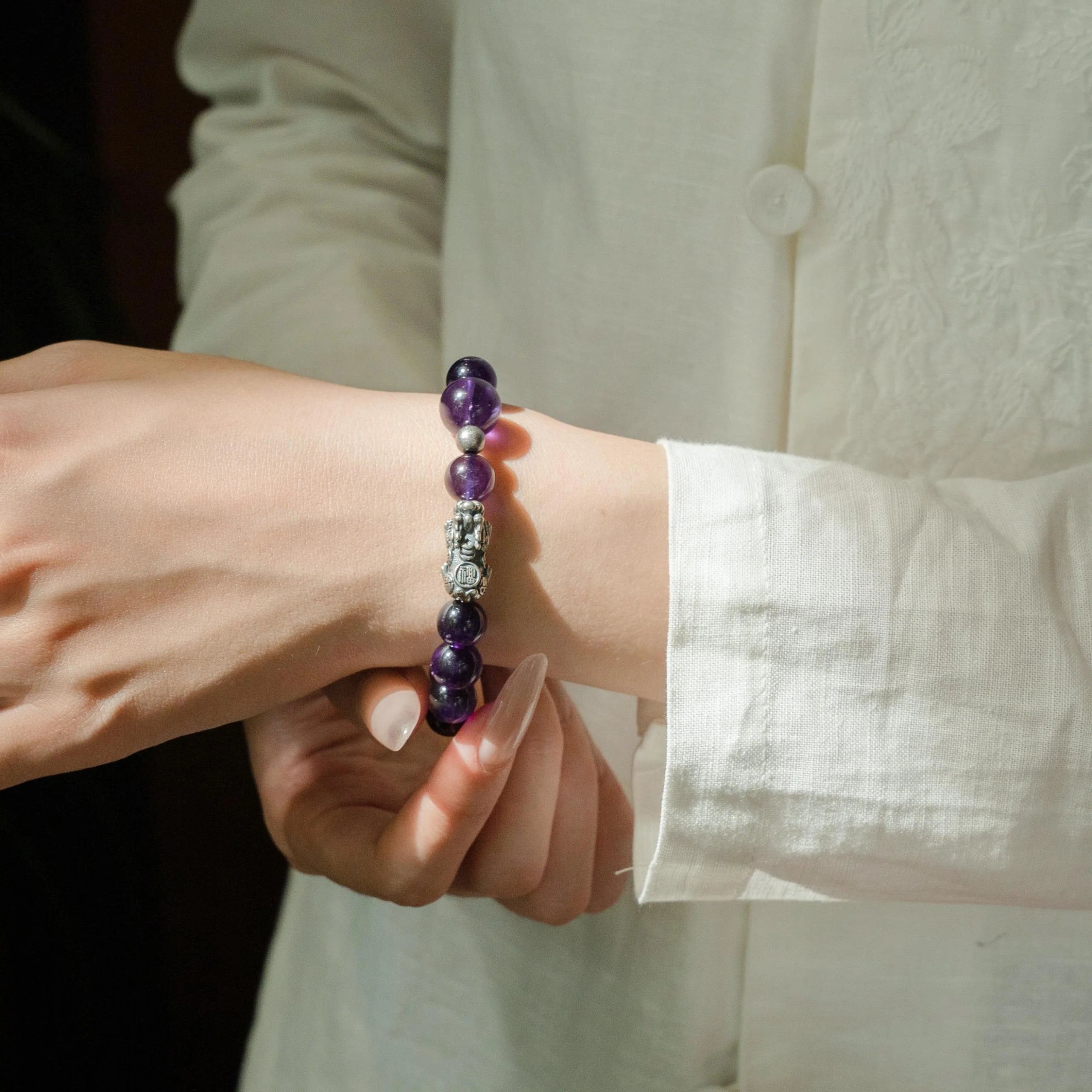 紫水晶貔貅手鍊