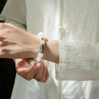 白色石英貔貅手鍊