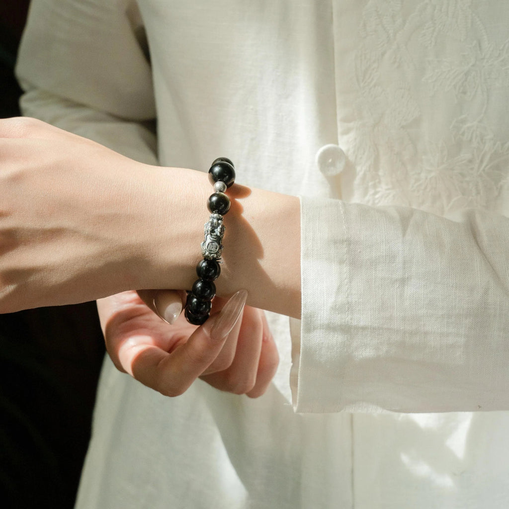 黑曜石貔貅手鏈