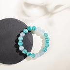 亞馬遜石藍玉髓水晶手鍊