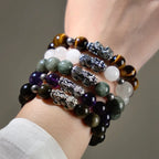 白色石英貔貅手鍊