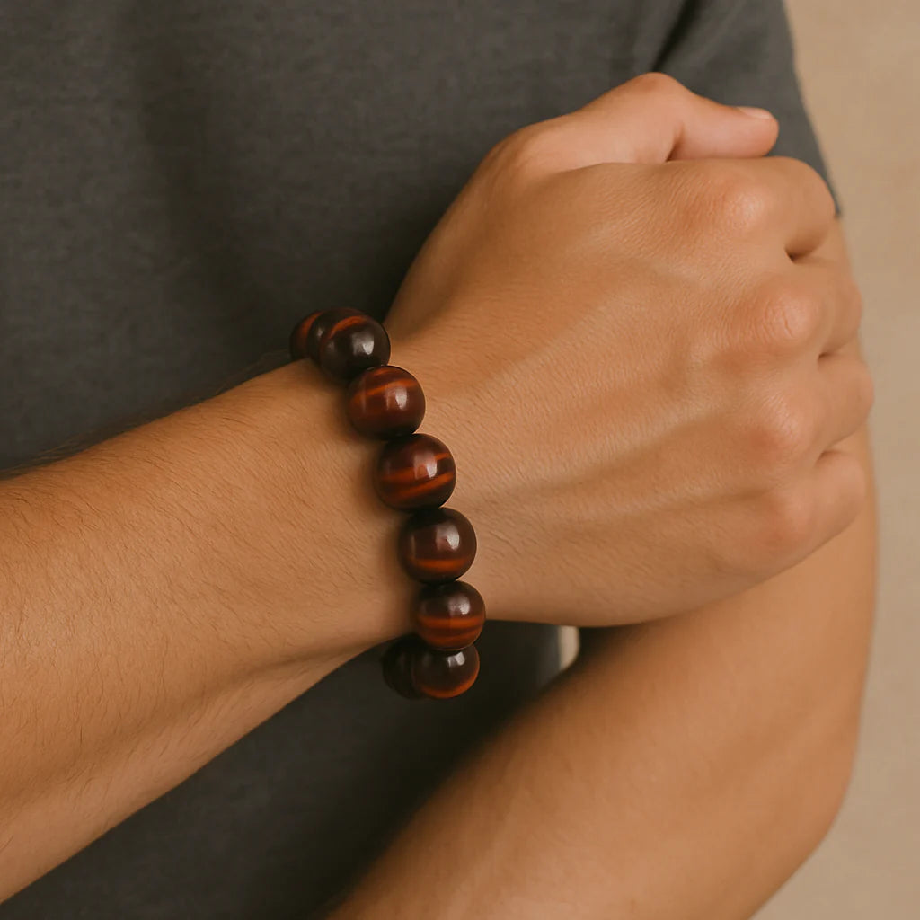 紅虎眼石水晶手鍊