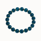 藍色玉髓心形流水手鏈